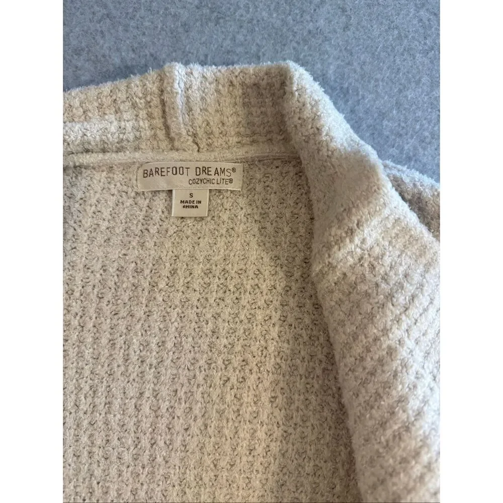 Barefoot Dreams CozyChic Lite Coastal Waffle Knit Cardigan Small